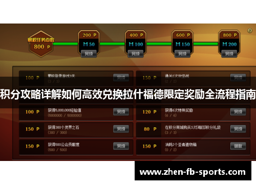 积分攻略详解如何高效兑换拉什福德限定奖励全流程指南