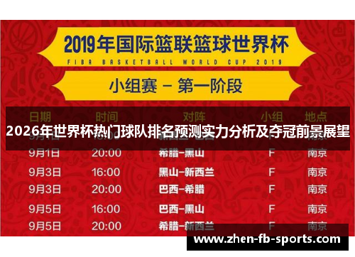 2026年世界杯热门球队排名预测实力分析及夺冠前景展望